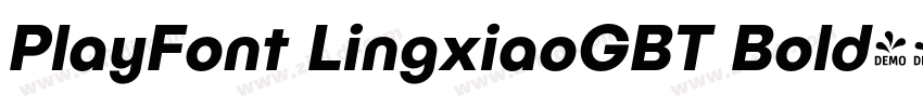 PlayFont LingxiaoGBT Bold字体转换